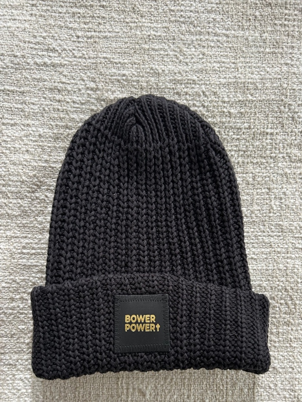 Love Your Melon 100% cotton black beanie